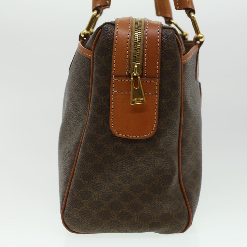 CELINE Macadam Canvas Hand Bag PVC Leather Brown  lt678