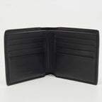 BOTTEGA VENETA Black Intrecciato Karung and Leather Bifold Wallet