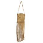 Bottega Veneta Beige Leather Fringe Pouch Hobo