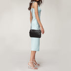 BOTTEGA VENETA Dark Brown Intrecciato Leather Nodini Crossbody Bag