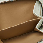 BOTTEGA VENETA Off White Intrecciato Leather Compact Wallet
