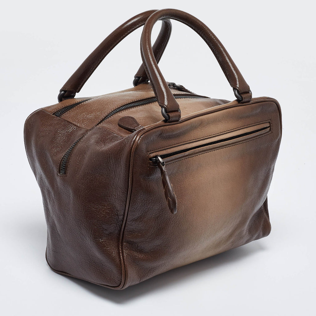 BOTTEGA VENETA Brown Ombre Leather Brera Bowler Bag