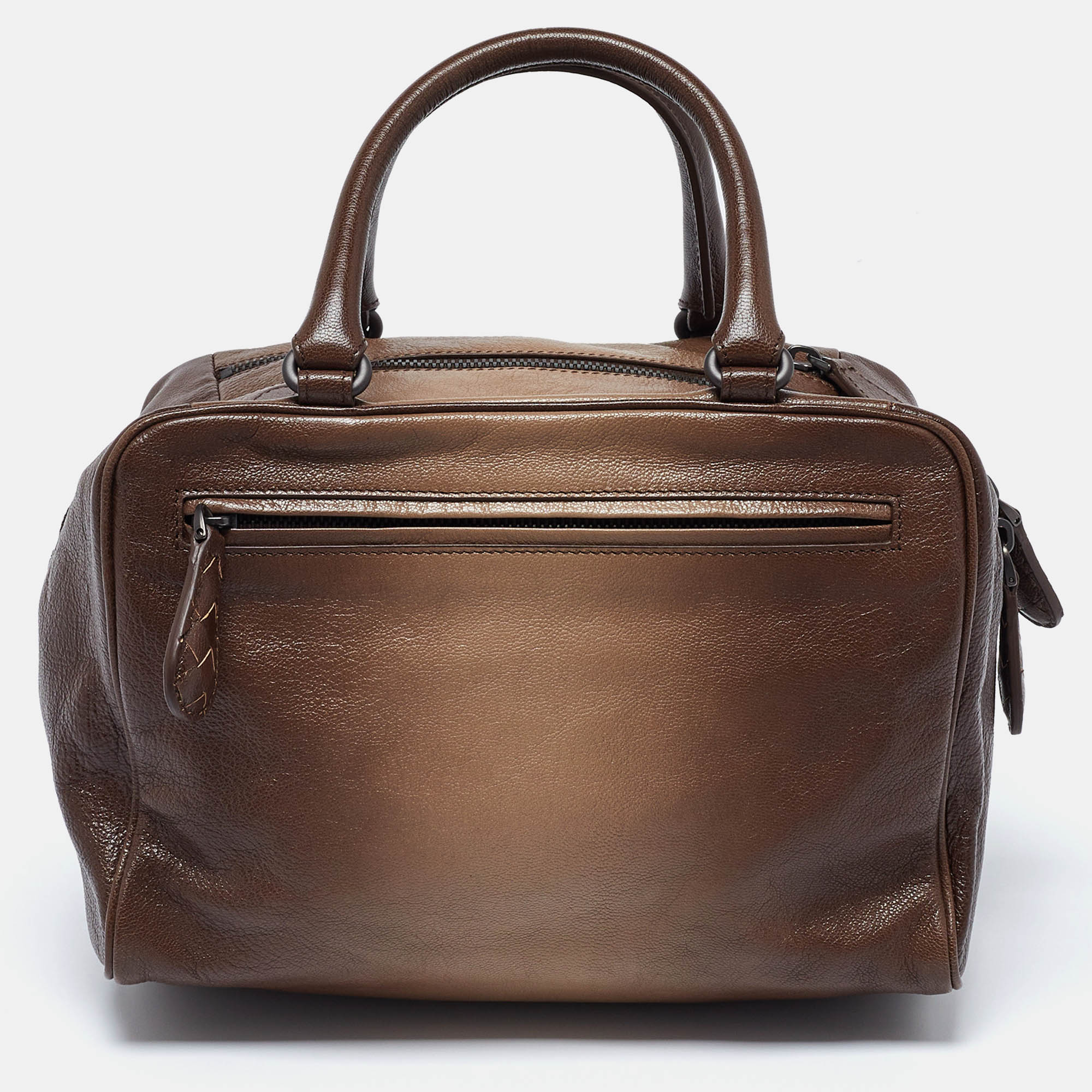 BOTTEGA VENETA Brown Ombre Leather Brera Bowler Bag