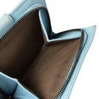 Bottega Veneta Blue Intrecciato Leather French Wallet