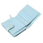 Bottega Veneta Blue Intrecciato Leather French Wallet