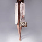 Bottega Veneta Brown Intrecciato Karung and Watersnake Detail Flap Shoulder Bag