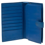 Bottega Veneta Blue Intrecciato Leather Continental Wallet