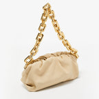 BOTTEGA VENETA Beige Leather The Chain Pouch Bag