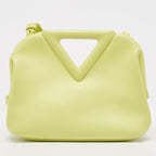 BOTTEGA VENETA Light Green Leather Small Point Shoulder Bag