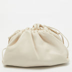BOTTEGA VENETA Off White Leather Mini The Pouch Bag