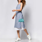 BOTTEGA VENETA Blue Leather Mini The Pouch Bag