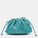 BOTTEGA VENETA Blue Leather Mini The Pouch Bag