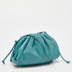 BOTTEGA VENETA Blue Leather Mini The Pouch Bag