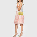 BOTTEGA VENETA Light Yellow Intrecciato Leather Mini Runway Shoulder Bag