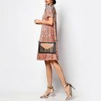 CELINE Multicolor Leather and Watersnake Pocket Envelope Shoulder Bag
