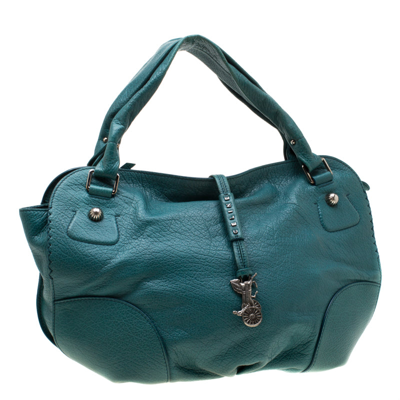 Celine Green Leather Hobo