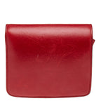 Celine Red Leather Small Classic Box Flap Bag