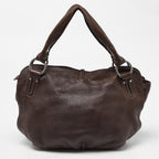 CELINE Dark Brown Leather Bittersweet Hobo