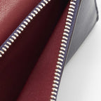 DIOR Burgundy/Dark Blue Leather issimo Envelope Wallet