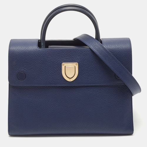 DIOR Blue Leather Medium ever Bag