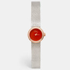 DIOR Red 18k Rose Gold Stainless Steel Diamonds La De  CD04012X1001 Women's Wristwatch 19 mm