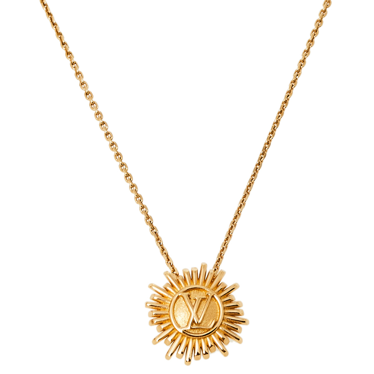 Louis Vuitton SUN PEDANT GOLD NECKLACE