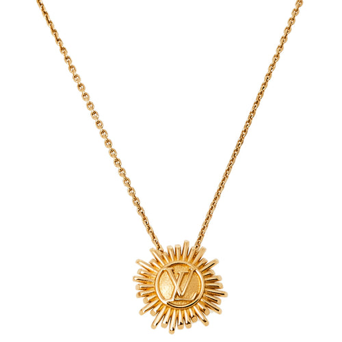 Louis Vuitton SUN PEDANT GOLD NECKLACE