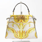 Fendi Versace Mini Peekaboo 2WAY Bag White