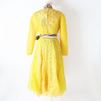 Fendi Yellow Monogram Dress with Scarf Belt