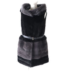 Fendi Leather Mink Fur Vest with Belt FNH320