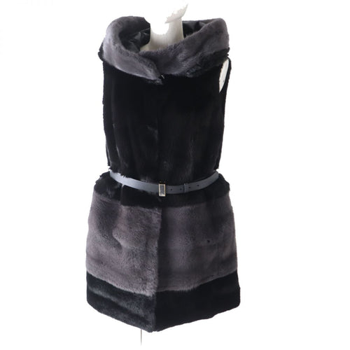 Fendi Leather Mink Fur Vest with Belt FNH320