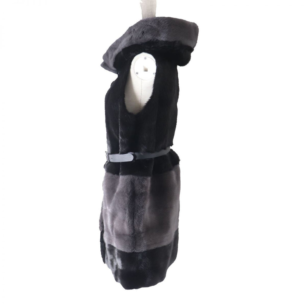 Fendi Leather Mink Fur Vest with Belt FNH320