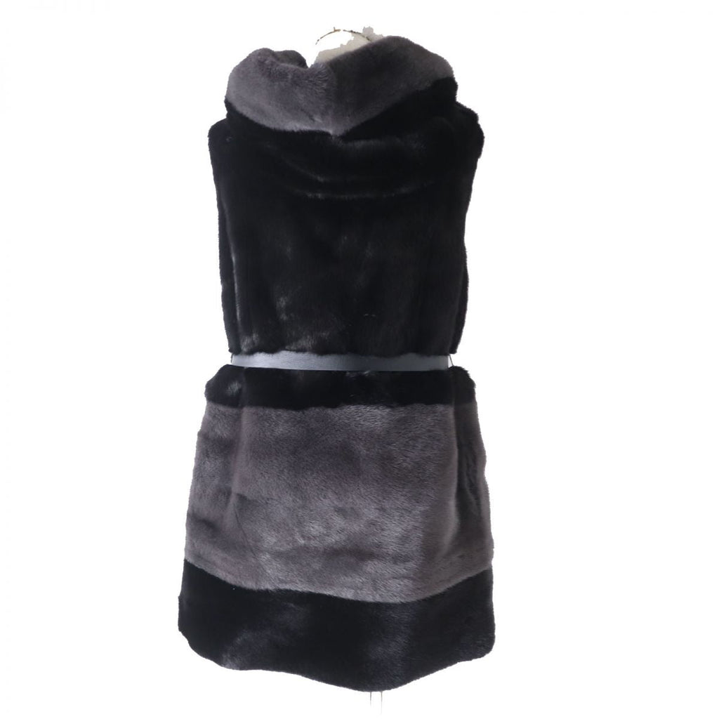 Fendi Leather Mink Fur Vest with Belt FNH320