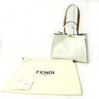 Fendi Peekaboo X Tote Bag Small White Brown