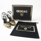 Fendi Versace Silk High Heel Sling Bag FF Logo