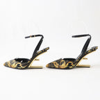 Fendi Versace Silk High Heel Sling Bag FF Logo