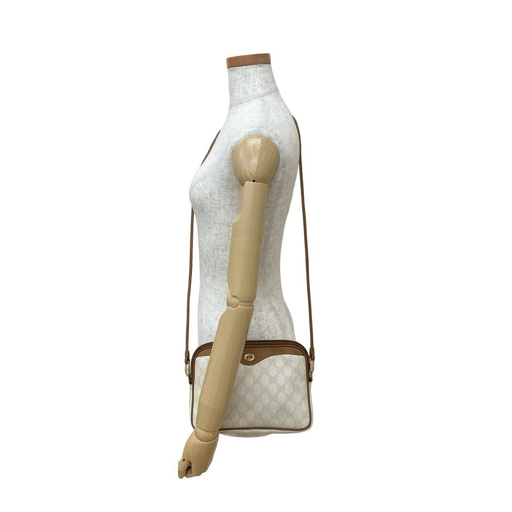 Gucci Old Gucci GG Logo Leather Shoulder Bag