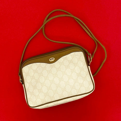 Gucci Old Gucci GG Logo Leather Shoulder Bag