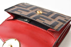 Fendi Leather Trifold Wallet F IS FENDI Micro Red
