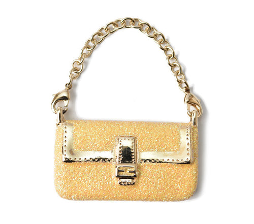 Fendi Metal Mamma Bucket Motif Charm Keychain