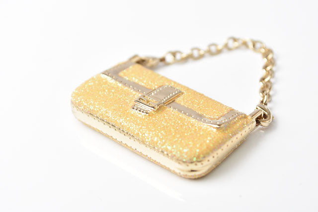 Fendi Metal Mamma Bucket Motif Charm Keychain