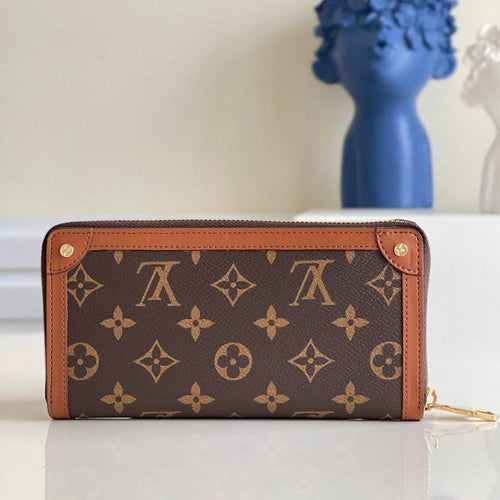 Louis Vuitton TRUNK ZIPPY WALLET 19.5 BROWN MONOGRAM CANVAS