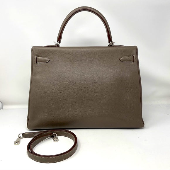 HERMES Kelly35  leather bag