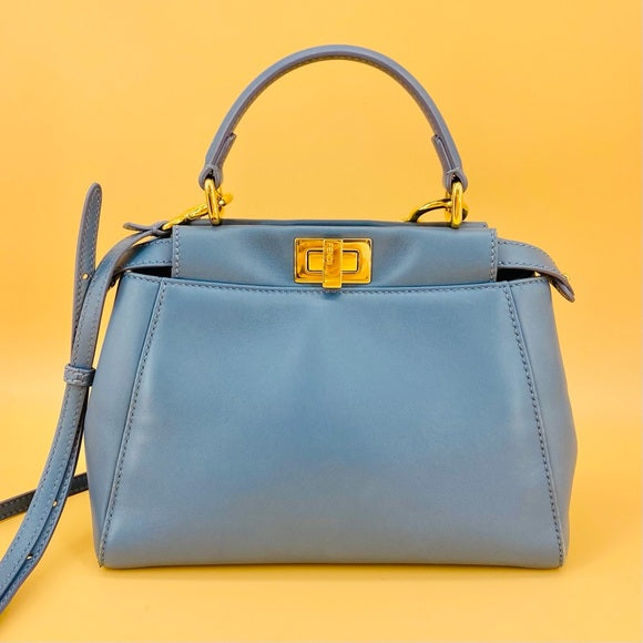 Fendi peekaboo small size leather bag