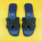 HERMES glitter Oran SANDAL