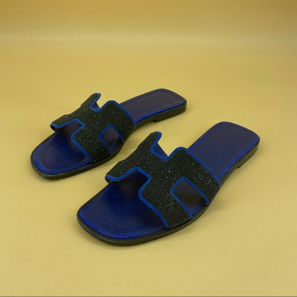 HERMES glitter Oran SANDAL