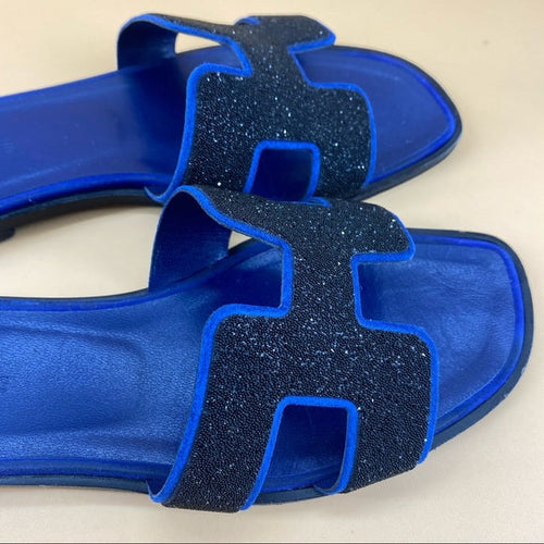 HERMES glitter Oran SANDAL