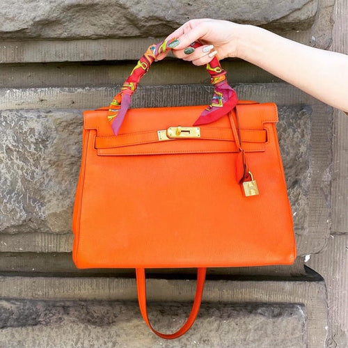 HERMES KELLY32 leather shoulder bag