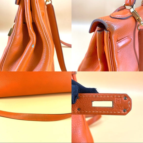 HERMES KELLY32 leather shoulder bag