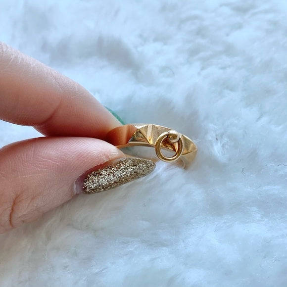 HERMES Collier de Chien rose gold ring